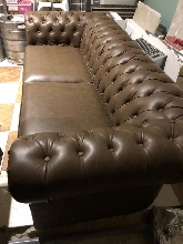 sofa chester vintage marron
